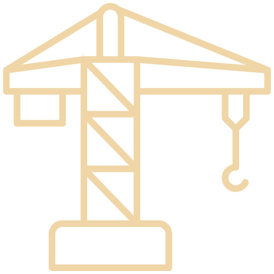 construction infrastructure gold icon image