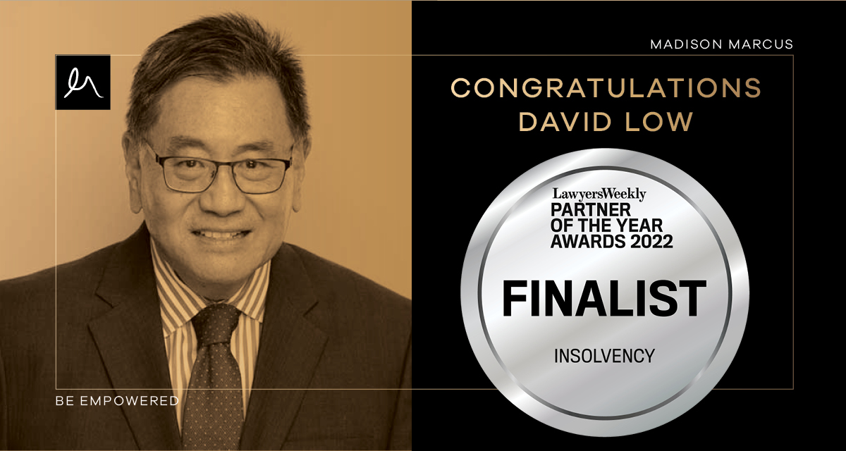 DAVID LOW has been shortlisted for the Partner of the Year Awards 2022.