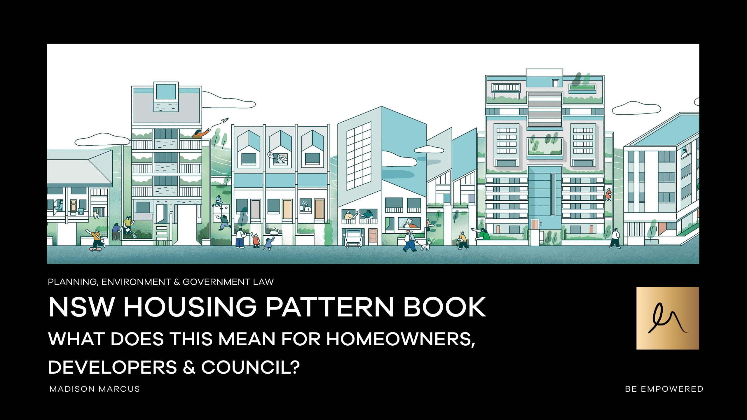 NSW Housing Pattern Book illustrating low and mid-rise housing under the new planning and environment law CDC pathway