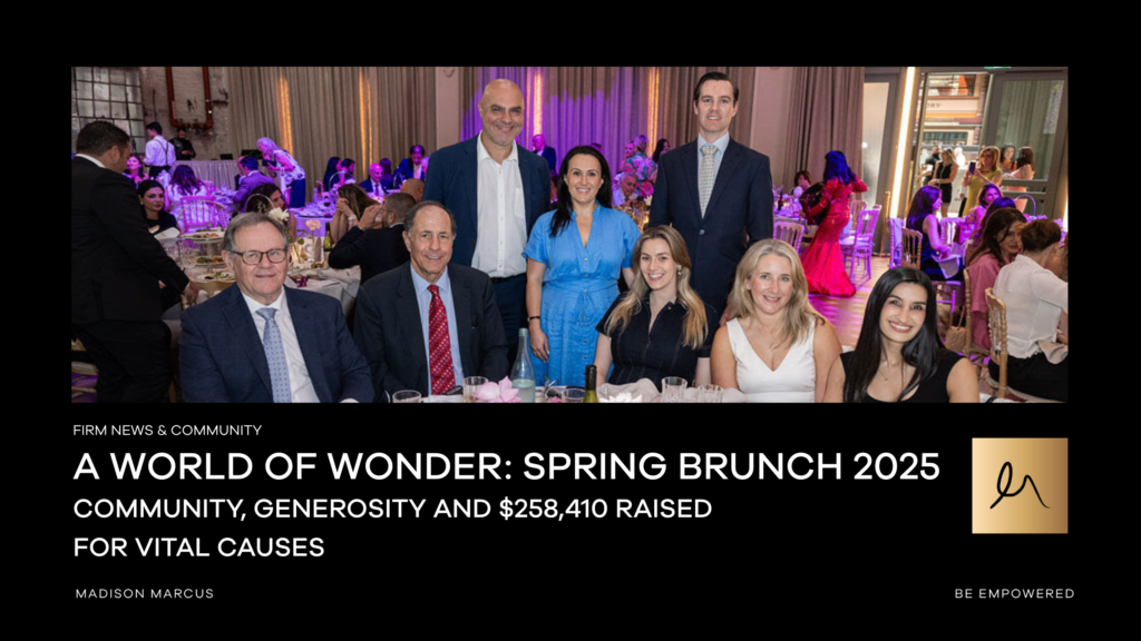 Madison Marcus team attending A World of Wonder Spring Brunch 2025 fundraising event at The Grounds of Eveleigh